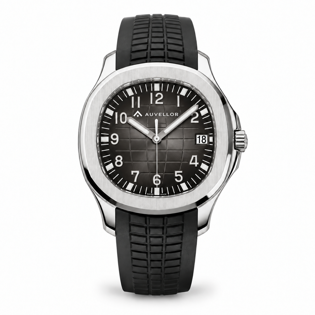 ORVEN Virexon – Black Dial — front view on white background