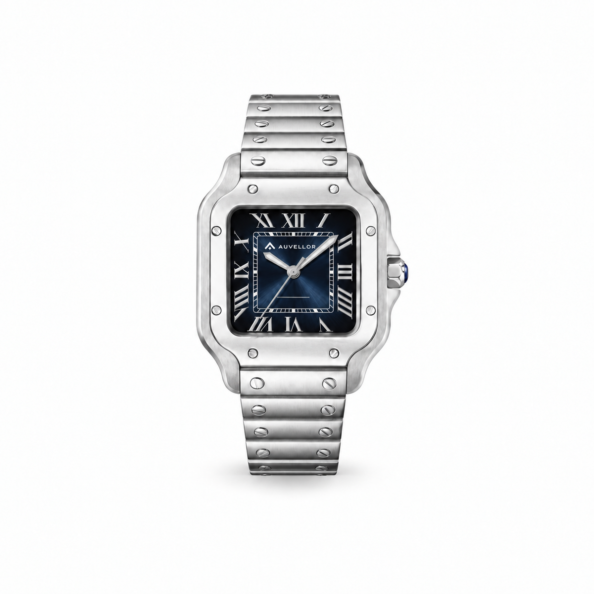 ORVEN Elarion – Gradient Blue Dial — front view on white background